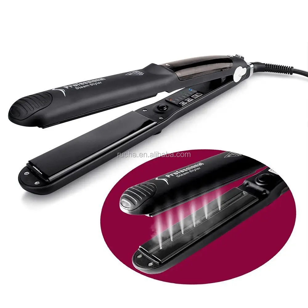 Plancha a Steam de Steam pod – lisseur de cheveux professionnel avec huile d'argon, fer plat, lisseur vapeur