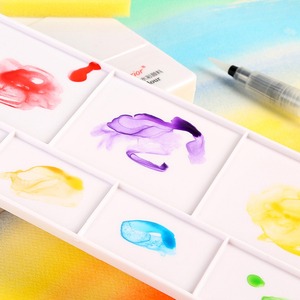 Peinture à l'<span class=keywords><strong>aquarelle</strong></span> solide 18/30/36/48 couleurs, ensemble de peinture à l'<span class=keywords><strong>aquarelle</strong></span> professionnelle, boîte avec stylo à brosse à eau, offre spéciale - Product Image 2