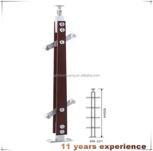Poteaux en acier inoxydable, piliers en aluminium, balustrades extérieures, escaliers, accessoires de garde-corps en <span class=keywords><strong>bois</strong></span> et en verre, colonnes d'escalier, poteaux de balcon en acier - Product Image 1