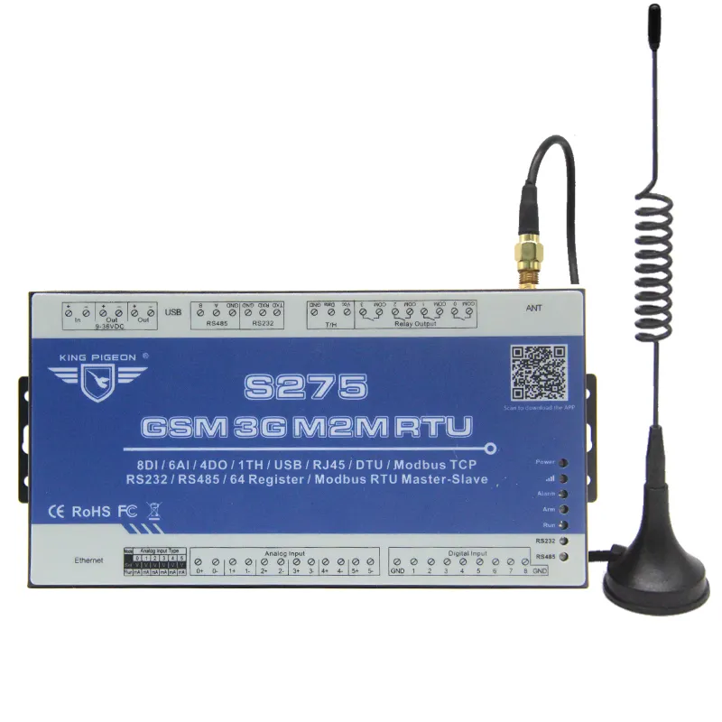 جي بي آر إس RTU مسجل بيانات وحدة gsm sms S275 مع 32 بت MCU ووحدة الحصول على البيانات rs485