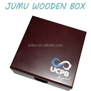 Matte Dark Red Lacquer Finish <strong>Wooden</strong> <strong>Post</strong> It <strong>Box</strong> - Product Image 4