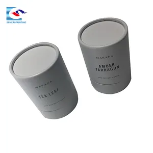 custom logo luxury white round cardboard 100% soy wax cadle gift box