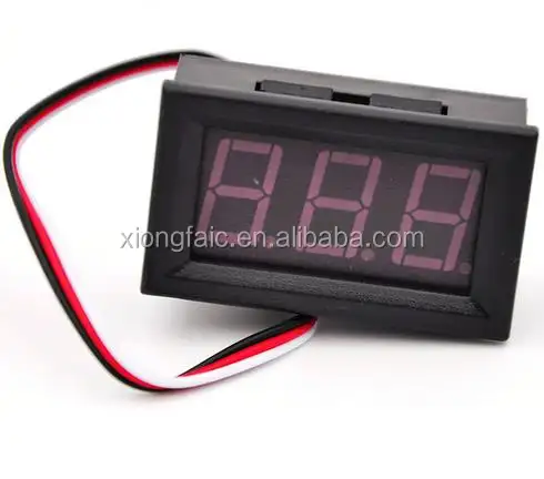 2.5-30V (OR 4.5-30V ) DC mini Car Motor Red LED Digital Voltmeter Volt Voltage Panel Meter Hot sale