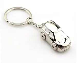 批量批发不锈钢3D迷你金属模型十字汽车钥匙扣钥匙圈定制汽车造型钥匙扣