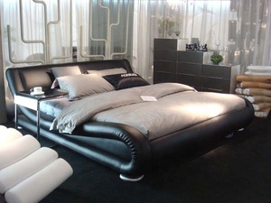 Hot Sale Bedroom Furniture Modern Pu <strong>Leather</strong> <strong>Bed</strong> King Size <strong>Faux</strong> <strong>Leather</strong> <strong>Beds</strong> <strong>Frame</strong> - Product Image 3
