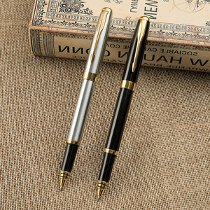 Nuovo cappello superiore di lusso con penna <span class=keywords><strong>Biro</strong></span> a buon mercato logo design Fat Barrel Pen nero - Product Image 3