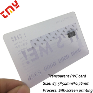 Carte d'identité en Pvc vierge personnalisé, carte de visite transparente, impression sur écran en soie avec numéro à coller - Product Image 6