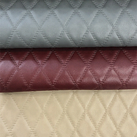 Rouleau/feuille de tissu en cuir synthétique PVC épais à rayures croisées pour décorations de sièges de bateau garnitures automobiles