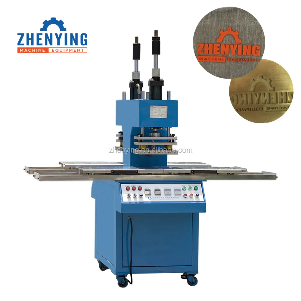 Yüksek üretim verimliliği çift kafa kabartma makinesi uygun dikim için fabrika kaynağı silikon Logo yapma makinesi