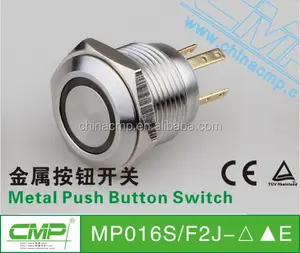 CMP 방수 16mm 금속 푸시 버튼 spst LED 5v 순간 스위치 TUV CE