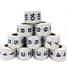 Number Stickers 1 Through 10 Custom Round Sequential Number Stickers