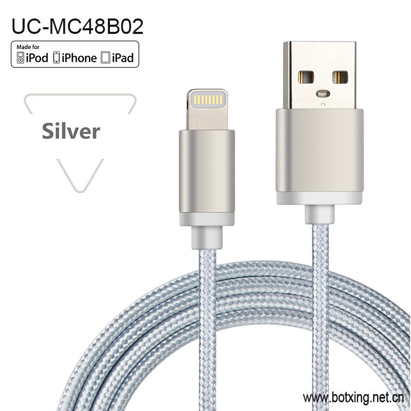 Мобильный телефон Аксессуары МФО Нейлон Плетеный USB кабель для Apple