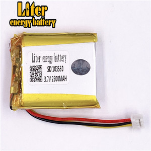 Socket 2.0-3 P 3.7 V 103550 2500 mah ultra slim personalized Rechargeable li-ion batteries lipo battery with wire - Product Image 1