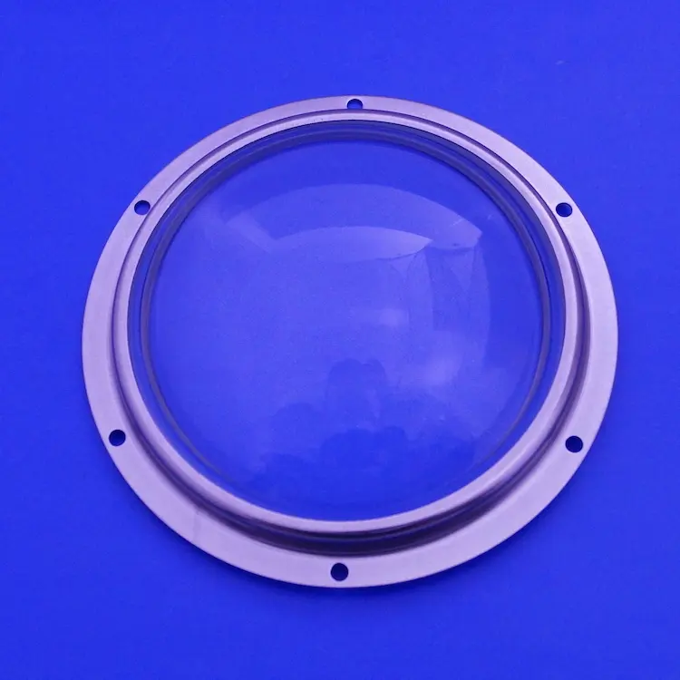 HB130 130MM Diameter Glass 200W COB 120 Degree optic LED Lens