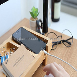 <span class=keywords><strong>Organiseur</strong></span> de <span class=keywords><strong>bureau</strong></span> en bois de <span class=keywords><strong>bambou</strong></span>, 1 pièce, avec planche à clés, organisateur - Product Image 4