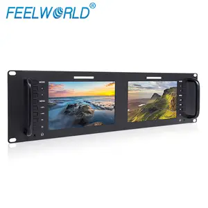 FEELWORLD 7 inch dual rack mount monitor with HDMI SDI input and output
