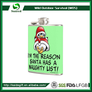 7 oz transfert <span class=keywords><strong>de</strong></span> l'eau impression whisky en acier inoxydable set hip flask - Product Image 4