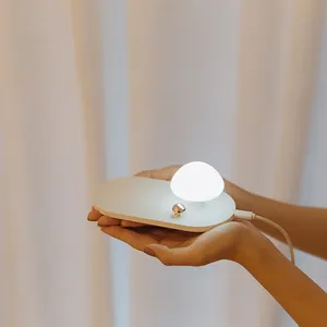 pencahayaan android Suppliers-Lampu Malam LED Jamur Tanpa Kabel, Pengisi Daya Ponsel untuk Iphone Android