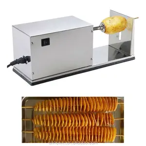 Máquina elétrica de corte espiral de chips de batata