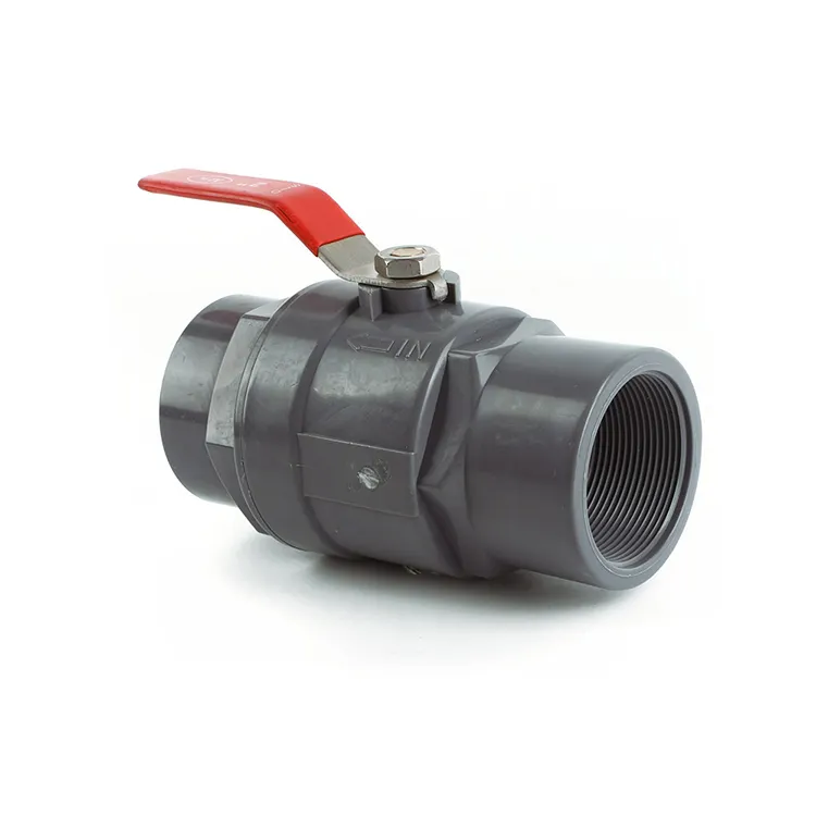 3 Inch 4 Inch Two Pieces PVC Plastic Ball Valve Stainless Steel Handle