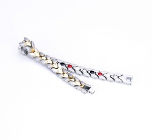 Commercio all'ingrosso 18K bracciale in acciaio inox oro per gli uomini di moda salute annotazione per anniversario - Product Image 5