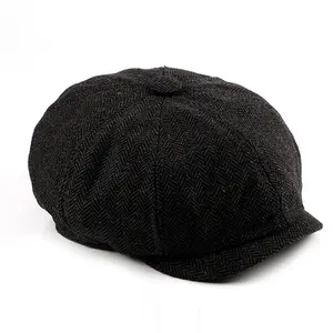 Trung Quốc Nhà Cung Cấp Mùa Đông Len Peaky Blinders Hat Phẳng Cap Cho Nam Giới Cao Bồi Newsboy Hat Ivy Cap