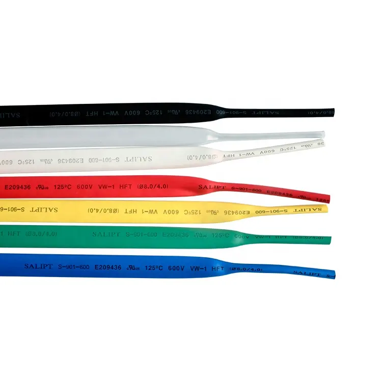Dia.0.6~120mm Colorized Polyolefin Heat Shrink Tubing with Rohs High Voltage Protection Wire Cable and Tube PE 600V Free Sample