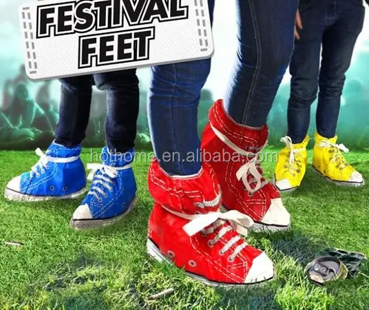 防水フェスティバル足赤い靴バッグ保護足靴靴バッグ