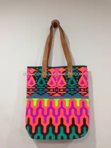 Best selling Print Neon Canvas Tote Bags New pattern