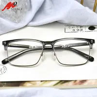 Elegance yarım jant esneklik tapınak asetat erkek gözlük çerçevesi, iyi optik okuma gözlüğü hazır ürünler
