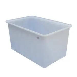 Roto Moulded Large 200L Rectangular Plastic Tub With Drain Outlet For Food and Materials Storage