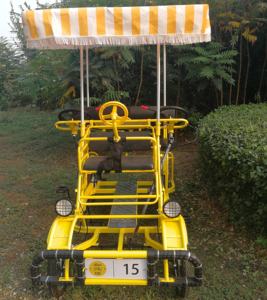 Fabrieksuitverkoop Sightseeing Vierwieler Kap-tandem Quadricycle Surreyfiets Fietsen met kinderzitje - Product Image 3