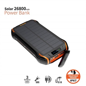<span class=keywords><strong>26800mAh</strong></span> Grande Capacité Étanche Double USB Portatif Extérieur Sans Fil De Charge Solaire Banque De Puissance - Product Image 2