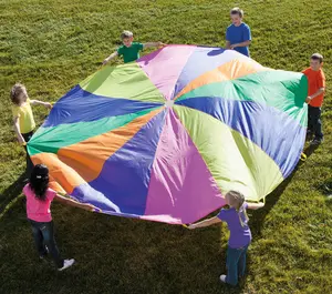 Juguetes de integración sensorial para niños, juguete de paracaídas de arcoíris