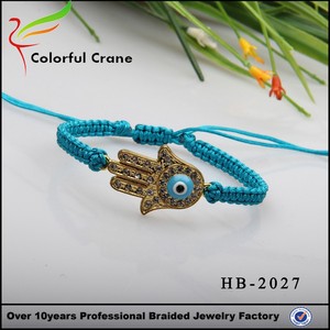 Mal de ojo verde claro pulsera de <span class=keywords><strong>la</strong></span> armadura hecha a mano China al por mayor proveedor - Product Image 1
