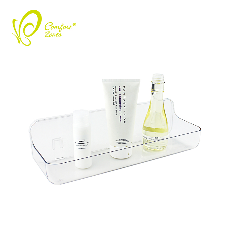 Оптовая продажа акриловый Органайзер для Ванной Caddy сосать на стене