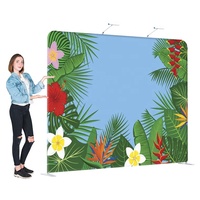 Support d'affichage portable pour événements, toile extensible publicitaire imprimée simple face, 10 pieds, EM-17Z OEM