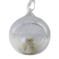 Pièce de suspension d'arbre de Noël en résine personnalisée, mini boule de neige en verre accessoire décoratif, figurines d'animaux