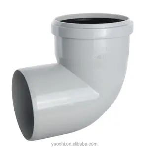 pvc rubber ring elbow for water drainage with socket