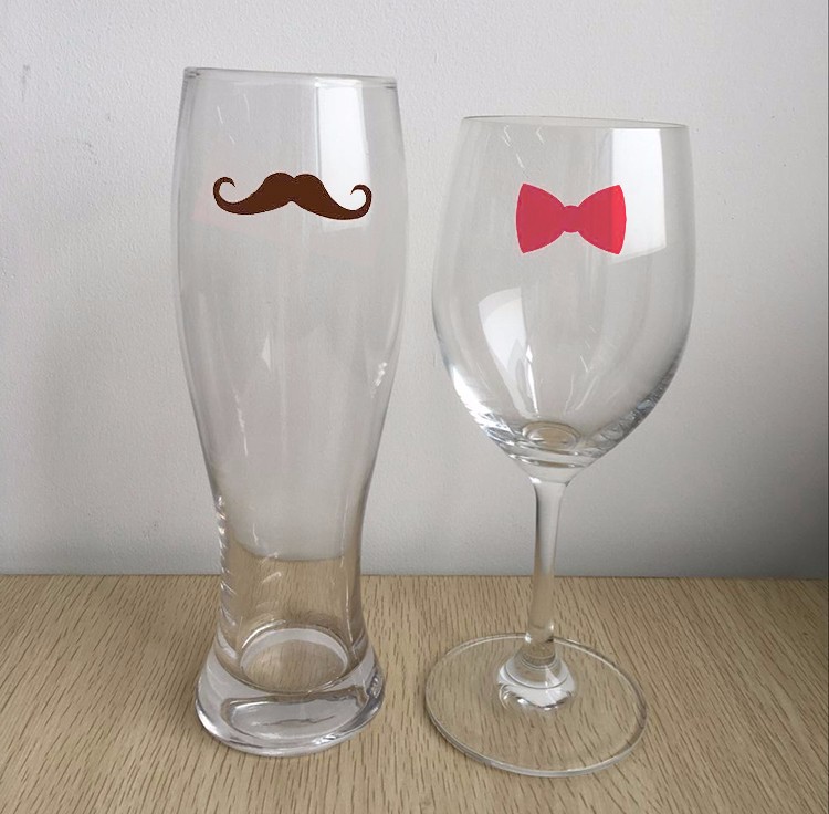 Bride and Groom Glasses - Wedding Toasting Set of 2 - Couples Gifts