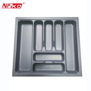 600mm Kunststoff Organizer Besteck Tabletts mit Trennwänden für Küchen schubladen