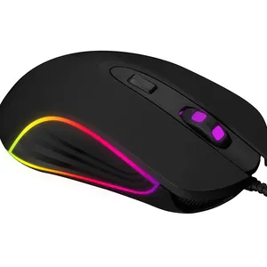 Botões programáveis gaming periféricos mouse com rgb led luz de fundo