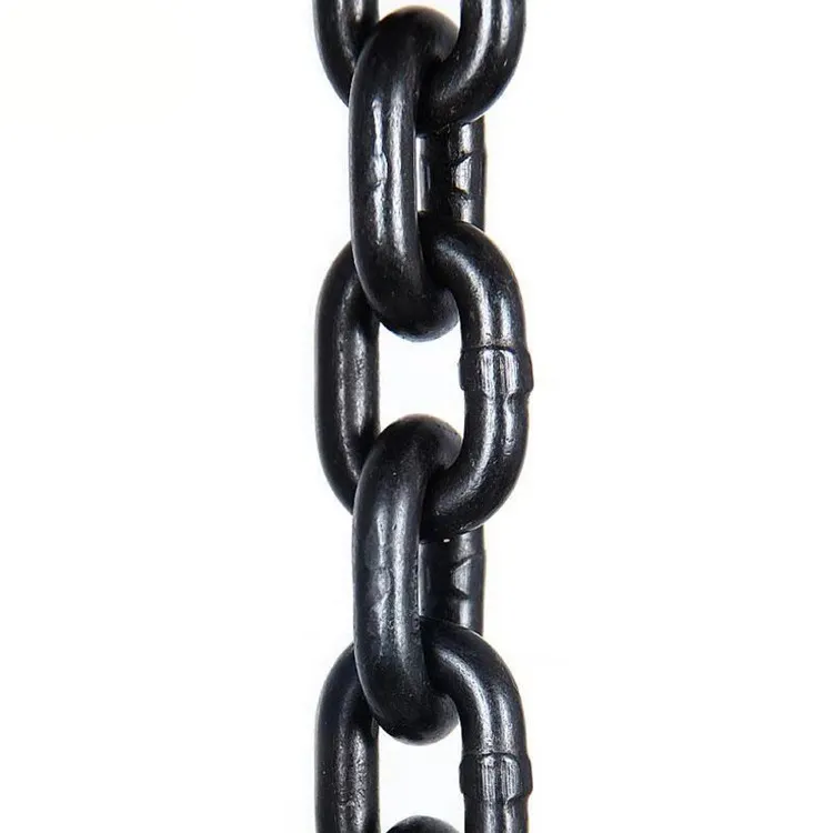 bulk 13mm 16mm 19mm black hardened metal cast iron g80 lifting chain industrial g i lashing chain