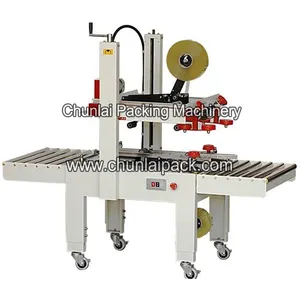 Food Beverage Packing Top Bottom Drive Belt Carton Sealing Machine