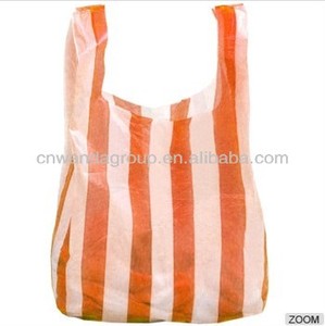 supermercado embalaje camisa t mango de color de <span class=keywords><strong>la</strong></span> tira de plástico bolsas - Product Image 3
