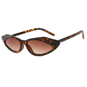 24737 Superhot Kleurrijke Frame Cateye Snoep vrouwen zonnebril Plastic Luipaard Kleine lens 2019 Fashion zonnebril