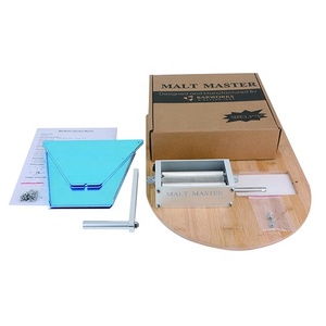 Homebrew Edelstahl 2 Walzen malz mühle Manuell einstellbare Gerstenbrecher-Getreide mühle mit Holz sockel - Product Image 3