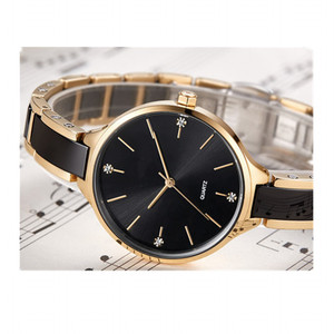 Lige — montre en céramique noire plaqué or, ensemble montre à quartz, en acier inoxydable, avec mouvement japonais, tendance 2021 - Product Image 3