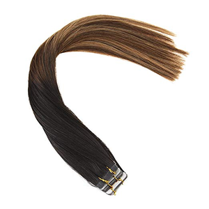 <span class=keywords><strong>Balayage</strong></span> cinta extensiones de cabello humano remy de la trama de la piel del pelo negro natural marrón <span class=keywords><strong>oscuro</strong></span> con rubia 40pcs 100g - Product Image 5