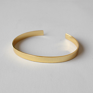 925 Sterling <strong>Silver</strong> Gold Plated High Polishing Plain Sterling <strong>Silver</strong> <strong>Cuff</strong> Bangle <strong>Bracelet</strong> - Product Image 2